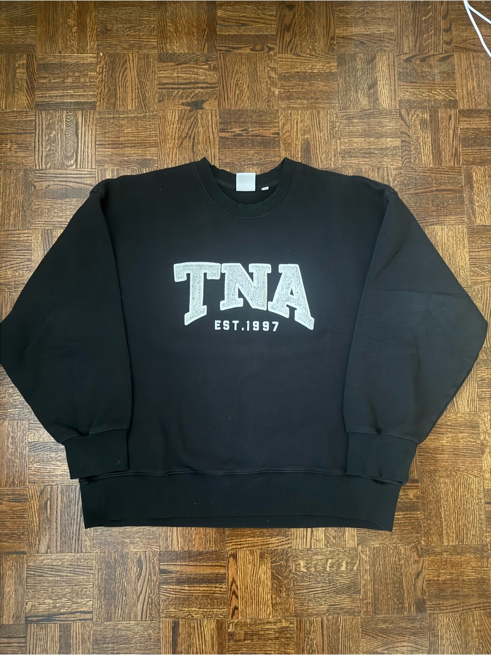 TNA Black Crewneck with White Logo